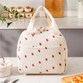 Floral Corduroy Lunch Bag Printed Food Handbags Portable Thermal Lunch Box Bag Waterproof Office Cooler Ice Insulated Case Oasis Select A