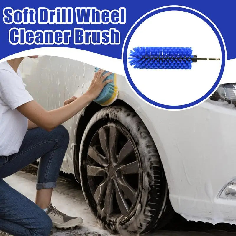 Wheel Brush for Car Cleaning Scrubber for Auto Tire No Scratches High-Density Bristles Car Wheel Cleaning Brush for Vehicles Oasis Select