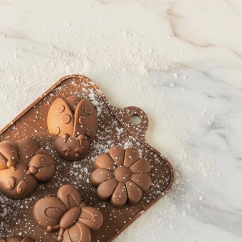 Silicone Flower Chocolate Mold – 8-Cavity BPA-Free Baking Mold
