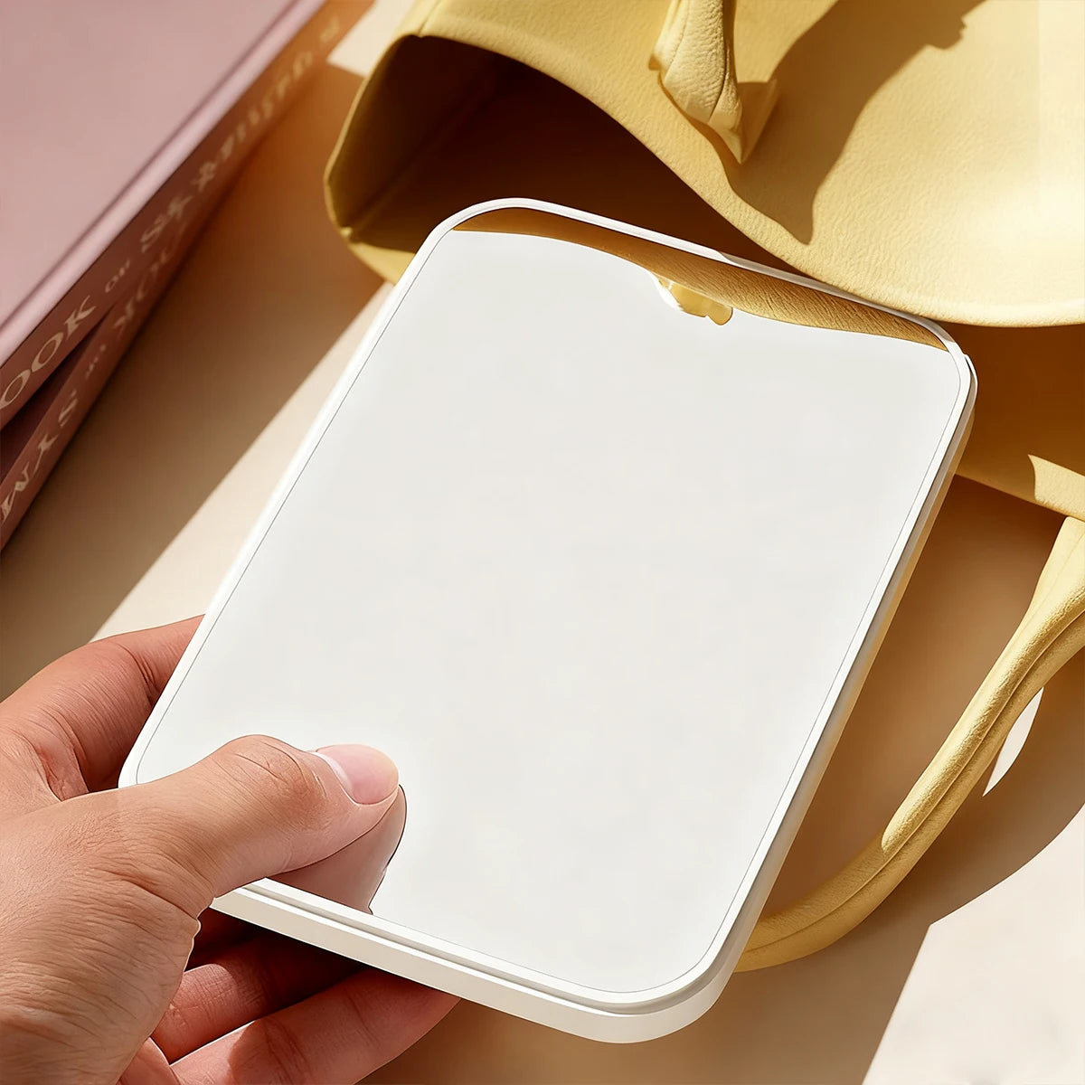 1 portable pink/white makeup mirror, foldable travel makeup mirror, home I am a dressing table, dormitory beauty mirror Oasis Select