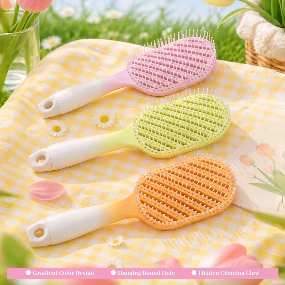 Hollow Out Detangling Hair Brush – Scalp Massage Comb Dry & Wet