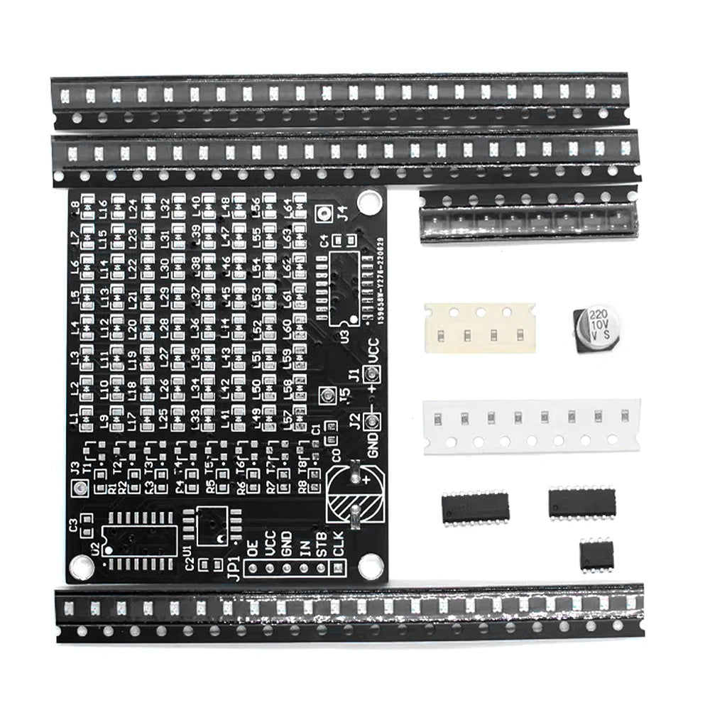 64LED/256LED Red Display LED SMD Dot Matrix Advertising Screen Kit SMT Component Welding Practice Board DIY Parts Oasis Select 64 LED