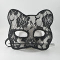 2-Pack Lace Cat Masks – Masquerade, Cosplay & Halloween Costume Face Mask Oasis Select 2pcs