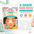 BOSUBSS X-Shape Nose Patch, Travel Friendly Nose Area Care Strips, Easy Peel-Off Beauty Prep Patches for Daily Skincare Routine Oasis Select 12pcs