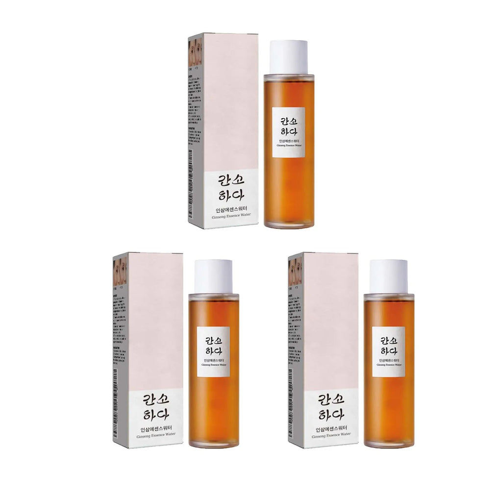 Ginseng Face Essence Moisturize Lighten Fine Line Smooth Restores Dry Dull Skin Brighten Serum Hydrating Facial Care Toner Oasis Select 3Pcs