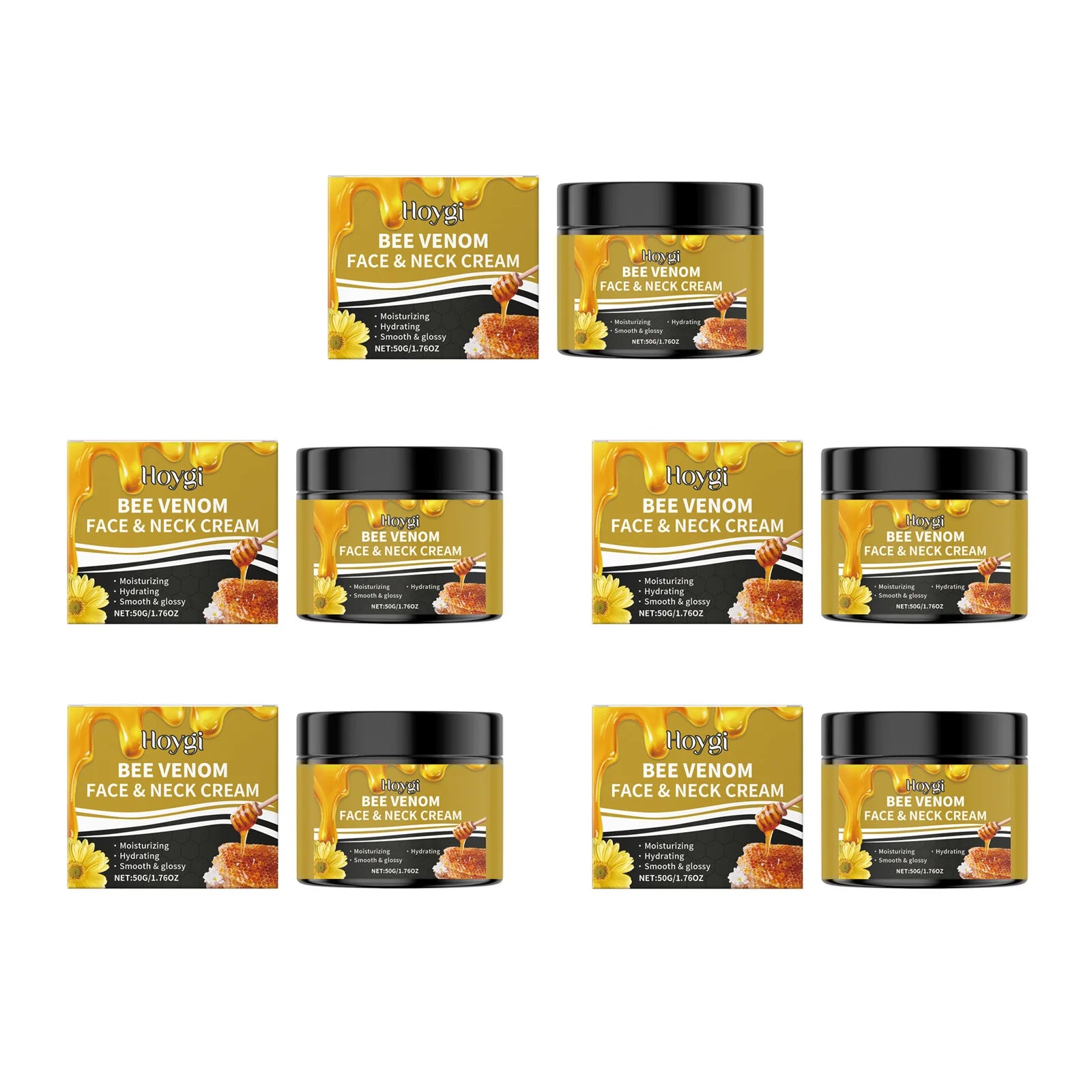Hoygi Bee Venom Face Cream – Firming, Lifting & Anti-Aging Anti-Aging Face Cream Oasis Select 5Pcs 50g