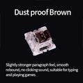 70/30/30pcs Dustproof Switch For Mechanical Keyboard Shaft Switch Gamer Keyboard Axis Clicky Linear Tactile Silent Switches Oasis Select 70PCS Dustproof Brown