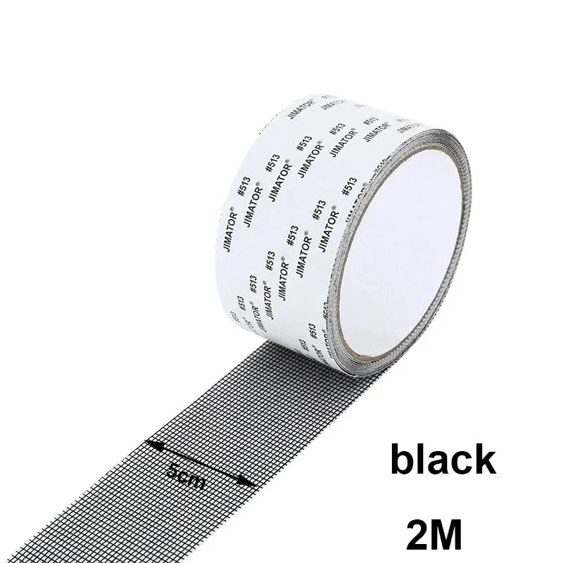 Strong Self Adhesive Window Screen Repair Tape Window Net Screen Repair Patch Covering Up Holes Tears Anti-Insect Mosquito Mesh Oasis Select 1PCS-black