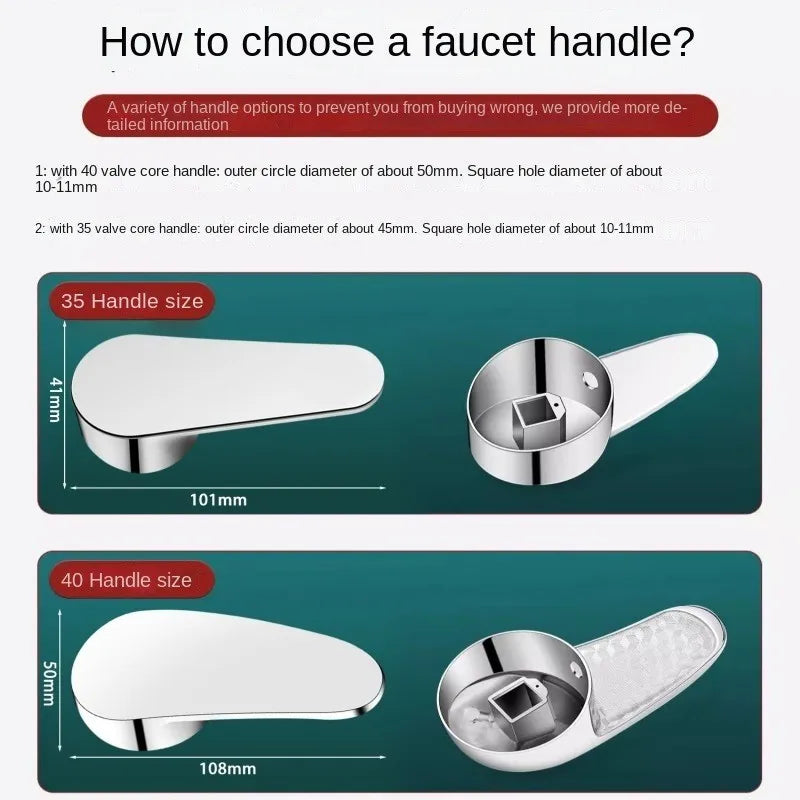 Faucet Handle Dish Basin Shower Switch Dial Hot Cold Water Tap Replacement Cover pressure balance Faucet Hardware Accessories Oasis Select