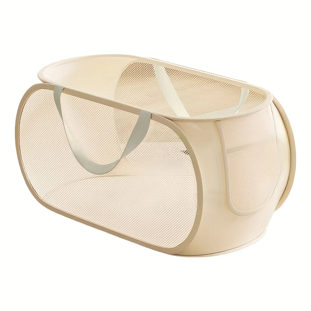 Large Capacity Toy Storage Basket - Transparent Fabric Organizer with Divided Compartments, Toy Storage Organizer Oasis Select Horizontal style