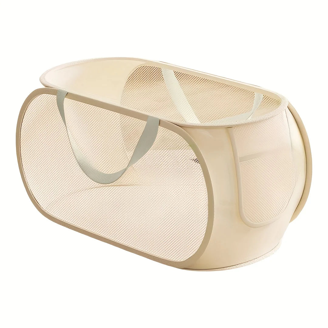 Large Capacity Toy Storage Basket - Transparent Fabric Organizer with Divided Compartments, Toy Storage Organizer Oasis Select Horizontal style