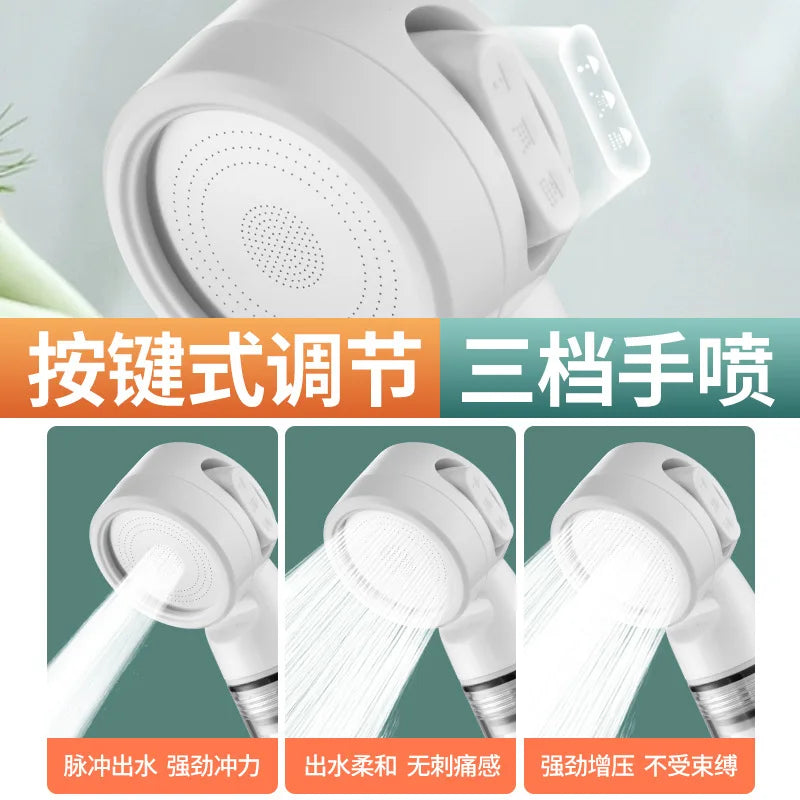 New Portable 3 Modes Travel business Trip Home RV Children Baby Shower Head Filter Rainfall Spray Shower Household Accessories Oasis Select