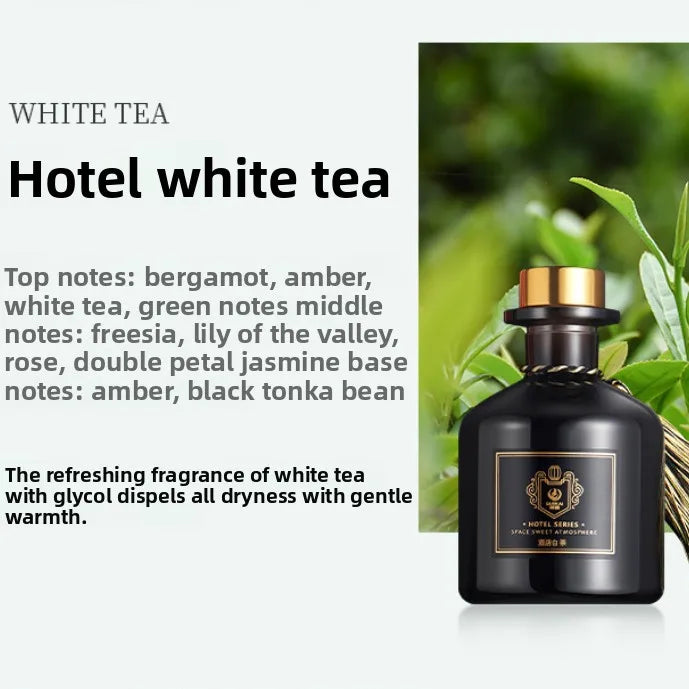 1 Bottle Reed Diffuser Sets with Fragrance Expanding Stick,Healton Shangri-La Hotel Aromatherapy Air Freshener Home Fragrance Oasis Select white tea 50ml