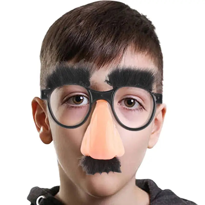 Halloween Party Eyeglasses Novelty Prank Disguise Glasses Big Nose Glasses with Eyebrows Mustache Silly Photo Props Supplies Oasis Select