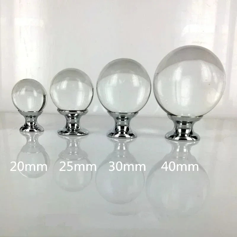 Clear Crystal Round Handles for Cabinets Door Hardware Furniture Pull Knobs Drawer Wardrobe Cupboard Kitchen Decor Oasis Select