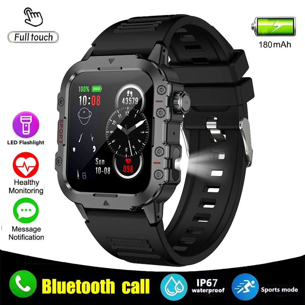 COTAUL Military Smartwatch Men – BT Call, GPS, 3ATM, 1.44"