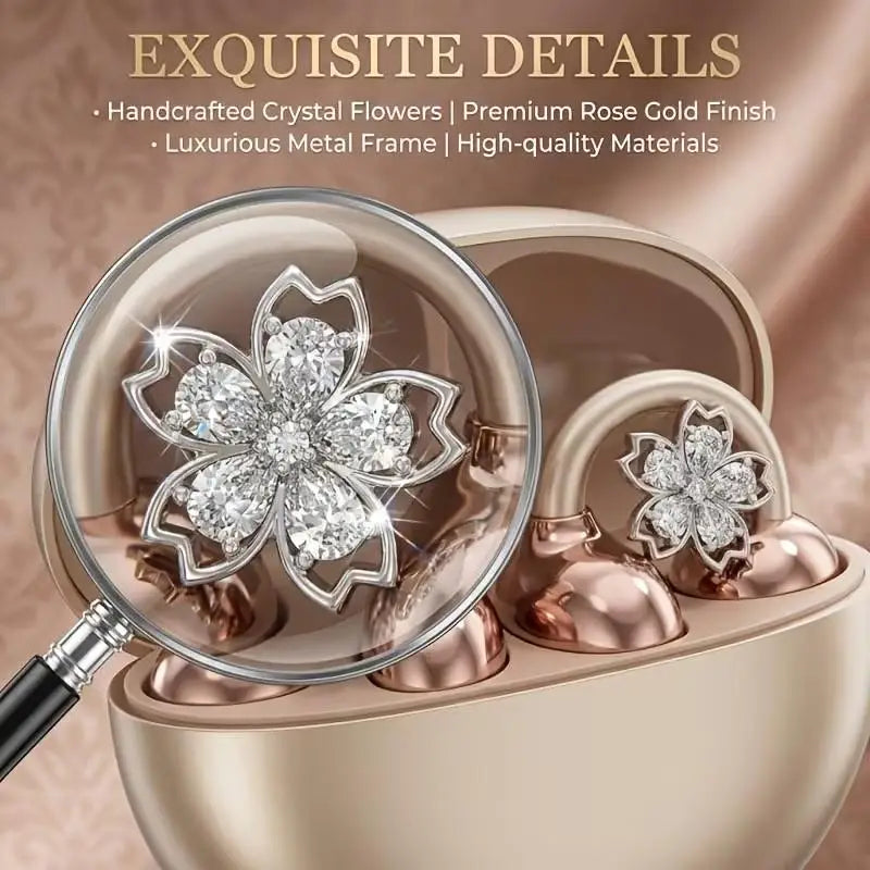 SU 1Pairs DIY Headphone Diameter Buckle Zircon Decorative Headphone Decoration Clip Removable Easy To Install Earbud Accessories Oasis Select