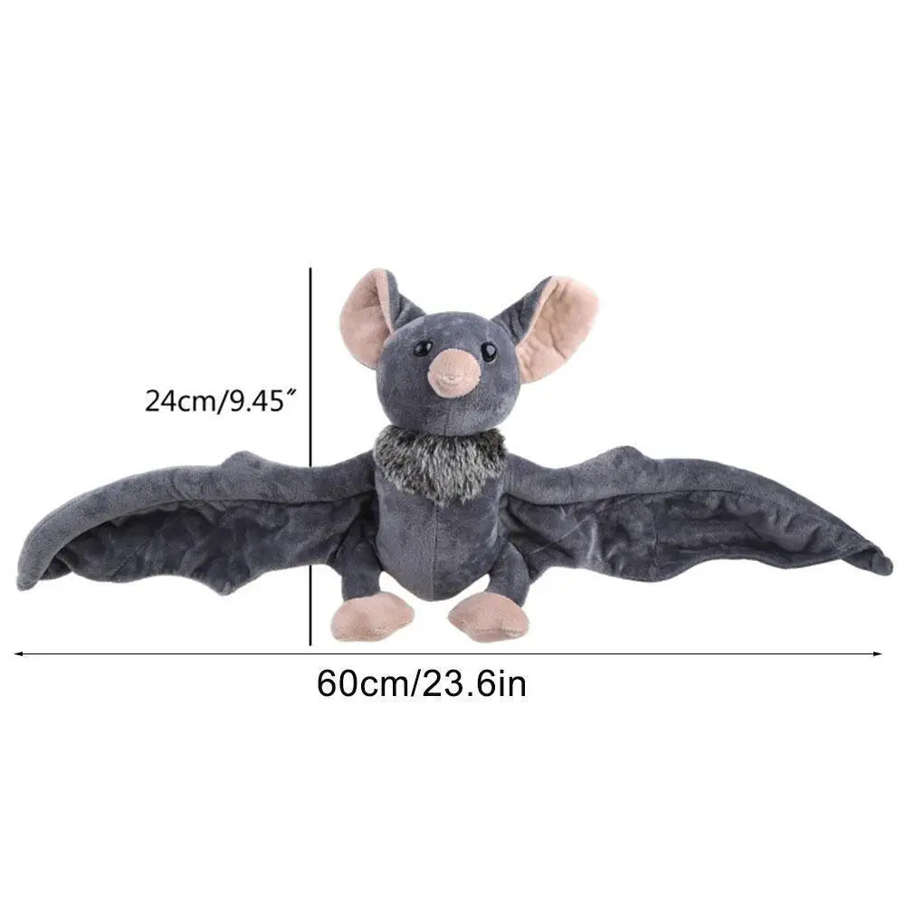 Lovely Grey Bat Plush Stuffed Bat Doll Plush Throw Pillow For Boys and Girls Christmas Halloween Decoration Holiday Gifts Oasis Select