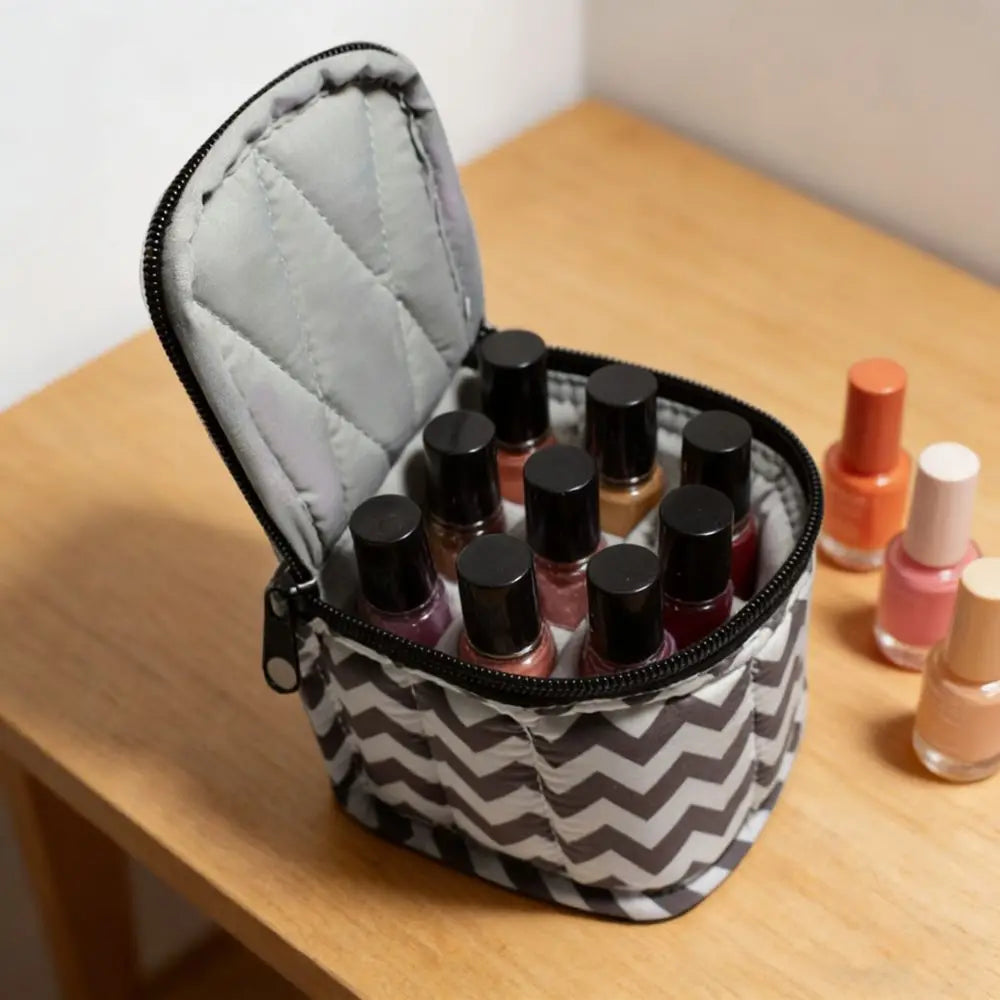 9-Compartment Essential Oil & Nail Polish Storage Bag