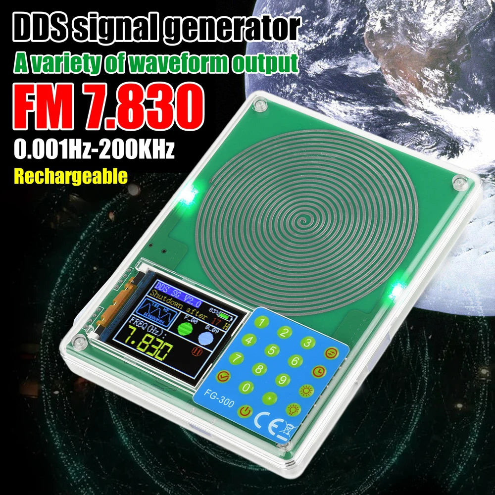 FG-300 DDS Function Signal Generator 0.001Hz-200KHz Signal Generator Adjustable Module Sine+Square+Triangle+Sawtooth Waveform ﻿ Oasis Select