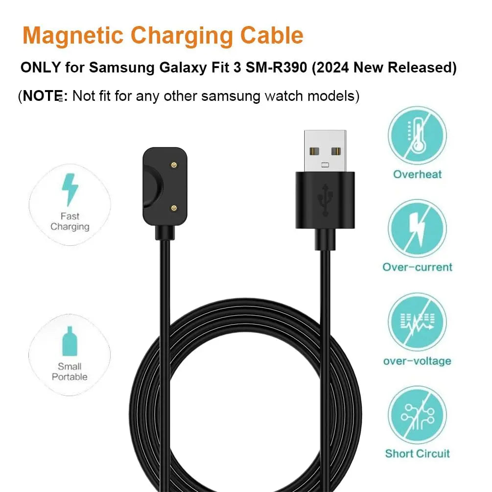 Samsung Galaxy Fit 3 Magnetic USB-C Replacement Charging Cable Smartwatch Charging Cable Oasis Select
