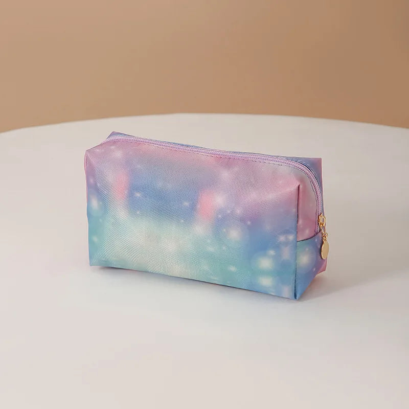 Gradient Cosmetic Bag with/without Handle, Waterproof Makeup Pouch, Portable Travel Toiletry Organizer for Women ﻿ Oasis Select Colorful Handless