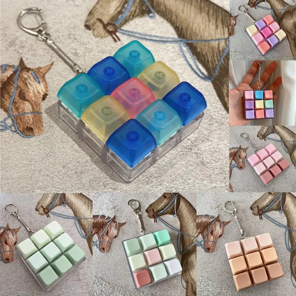 9-Key Fidget Keyboard Toy – Stress Relief Keychain for Kids & Adults Fidget Keychain Toy Oasis Select