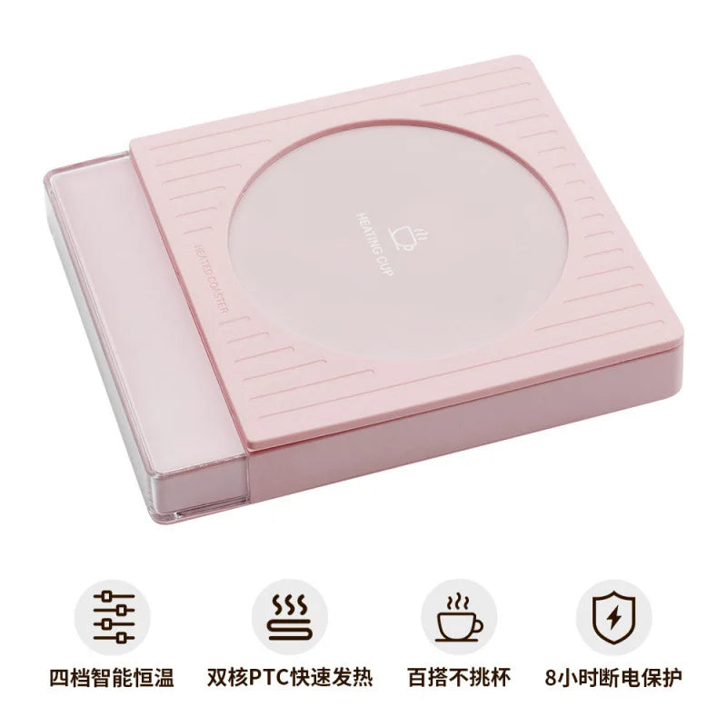 Smart Heating Coaster – Adjustable Temp & Auto Power-Off