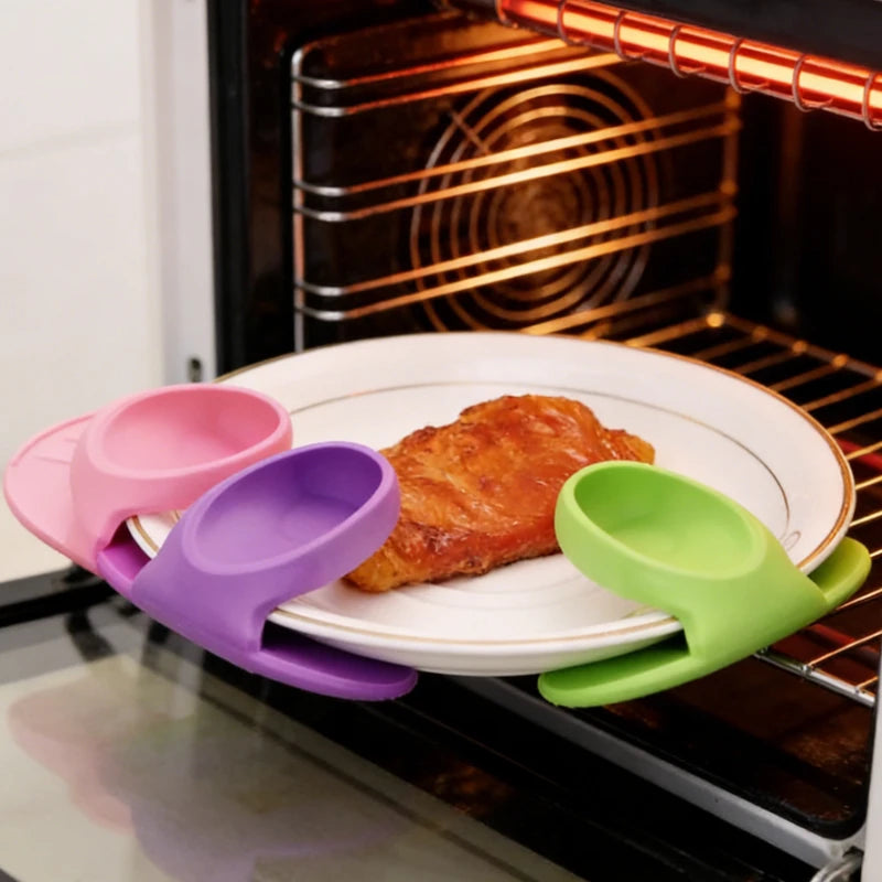 2PCS Silicone Heat Resistant Finger Covers, High Temperature Insulated Finger Gloves for Oven Microwave Cooking Baking Oasis Select