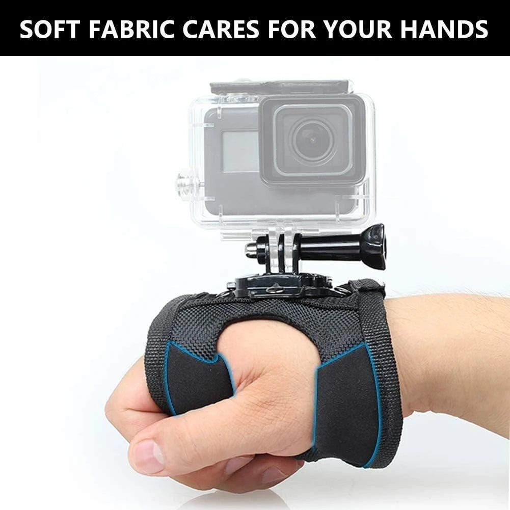360° Wrist Strap Mount for GoPro Hero 13, DJI Osmo & More