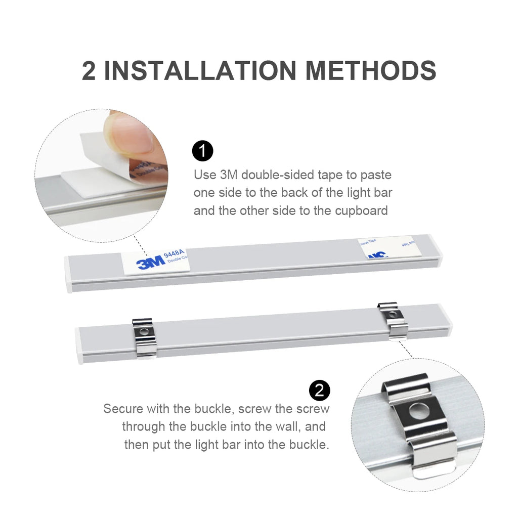 LED Light Bar Touch Sensor Dimming Swtich EU/US Power Plug Led Night Light for Kitchen Wardrobe Cabinet Lighting 30cm/40cm/50cm Oasis Select