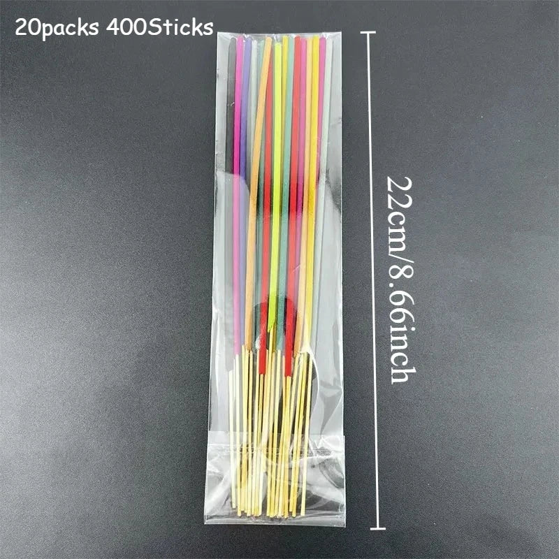 Bulk Sale 20Packs 22cm White Sage Incense Sticks Lavender Dragon Blood Fragrance for Yoga Meditation Home Bamboo Incense Sticks Oasis Select mix-s
