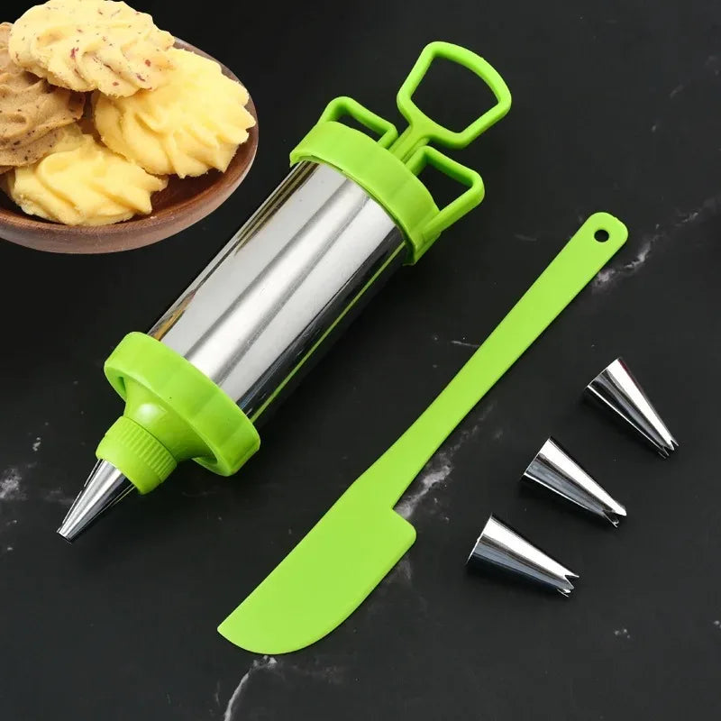 Butter Cookie Gun Mould Multifunctional Cream Gun Cookie Decorating Gun Decorating Mouth Set Make Cake Puff Kitchen Baking Tool Oasis Select