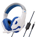 Headphones 3.5mm Wired Gaming Headset Earphones Music For Computer With Mic Headset Stereo Virtual Surround Bass LED Light Gamer Oasis Select White