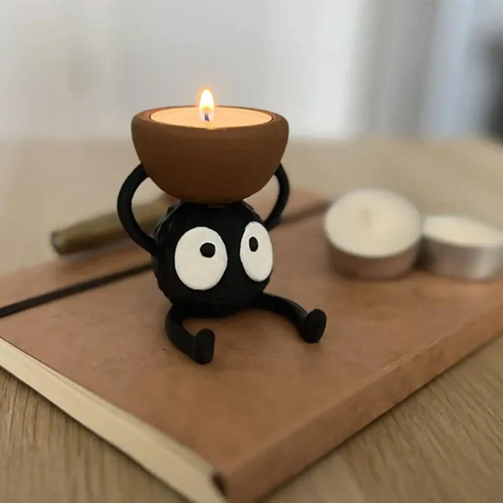 Cute Candlestick Holders Tea Light Candle Holder Briquette 3D Printed Candlestick Stand Candle Holder Small Candle Holder Oasis Select