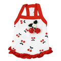 Puppy Clothes Girl Cute Spring Soft Breathable Vest Dog Outfit Apparel Cute puppy suspenders for spring and summer dog vest Oasis Select Red M