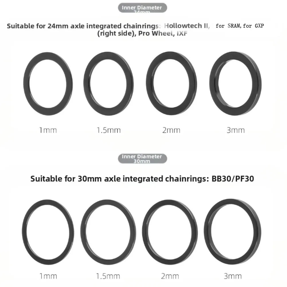 2430mm integrated hollow crankshaft washer for BB86 91 PF30 BB30 shaft aluminum alloy with precision engineering Oasis Select