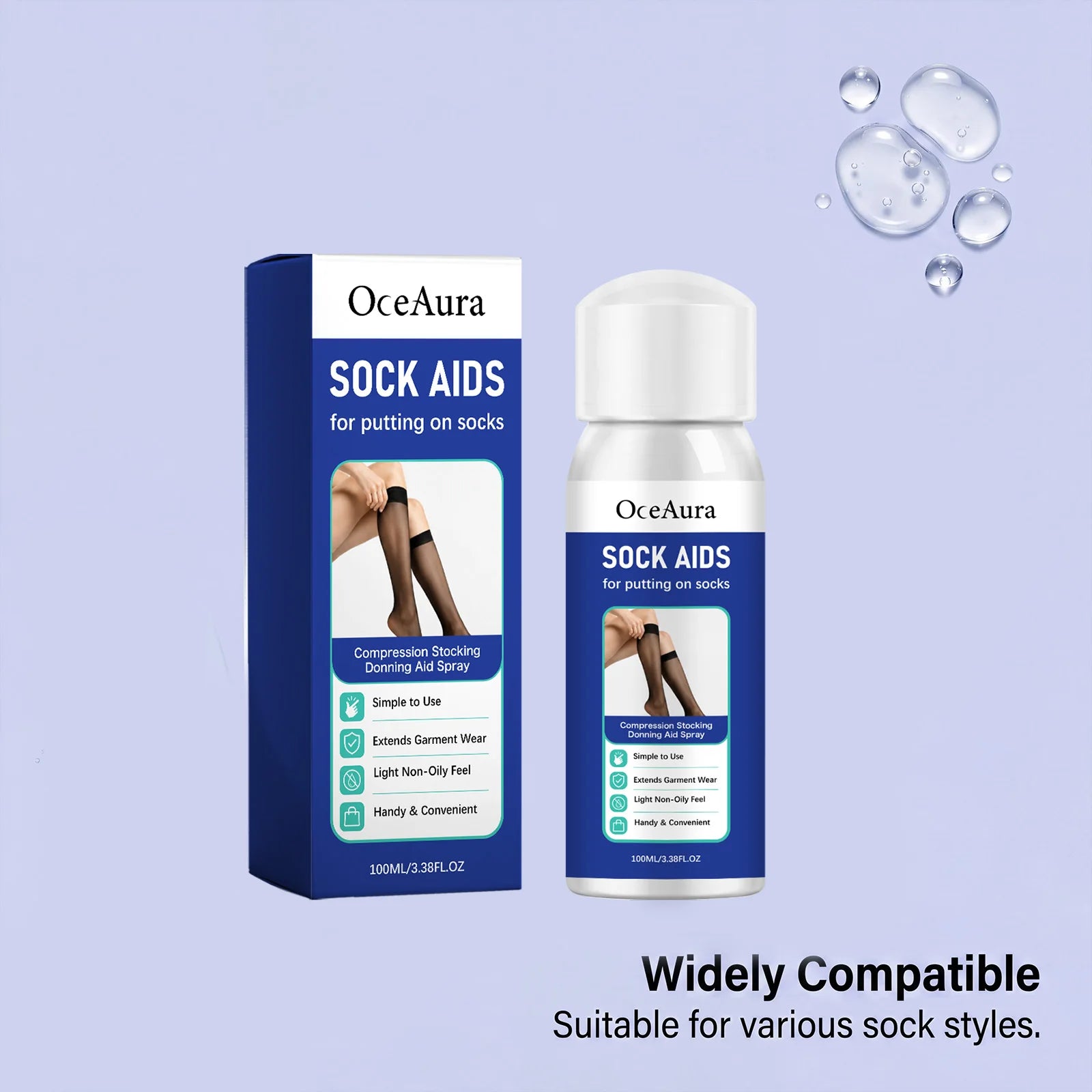 Sock Wearing Helper Spray Smooth Wear Resist Easy Reduce Skin