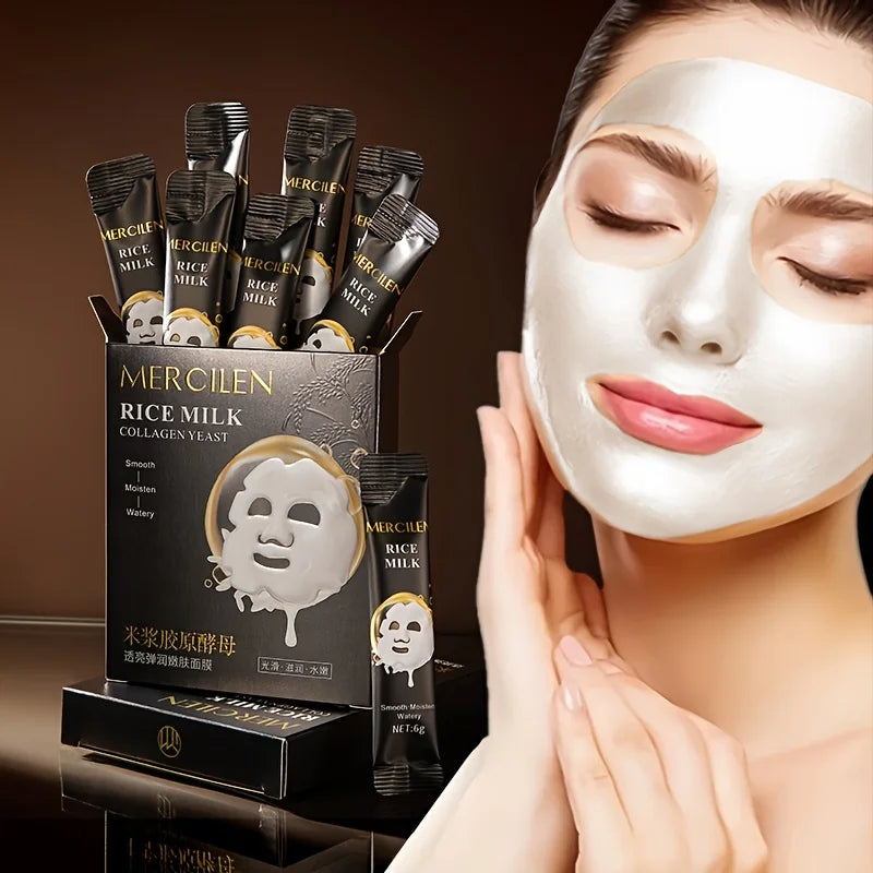 10-Pack Rice Milk Collagen Peel-Off Face Masks – Anti-Aging Peel-Off Face Mask Oasis Select