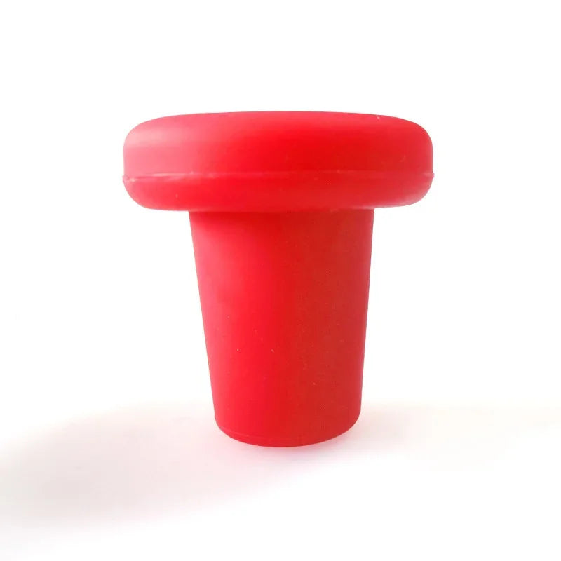 1/2/3/4pcs Silicone Bottle Stoppers Creative Wine Stoppers Bottle Caps Bar Preservation Tools Safe Healthy Home Bar Accessories Oasis Select red