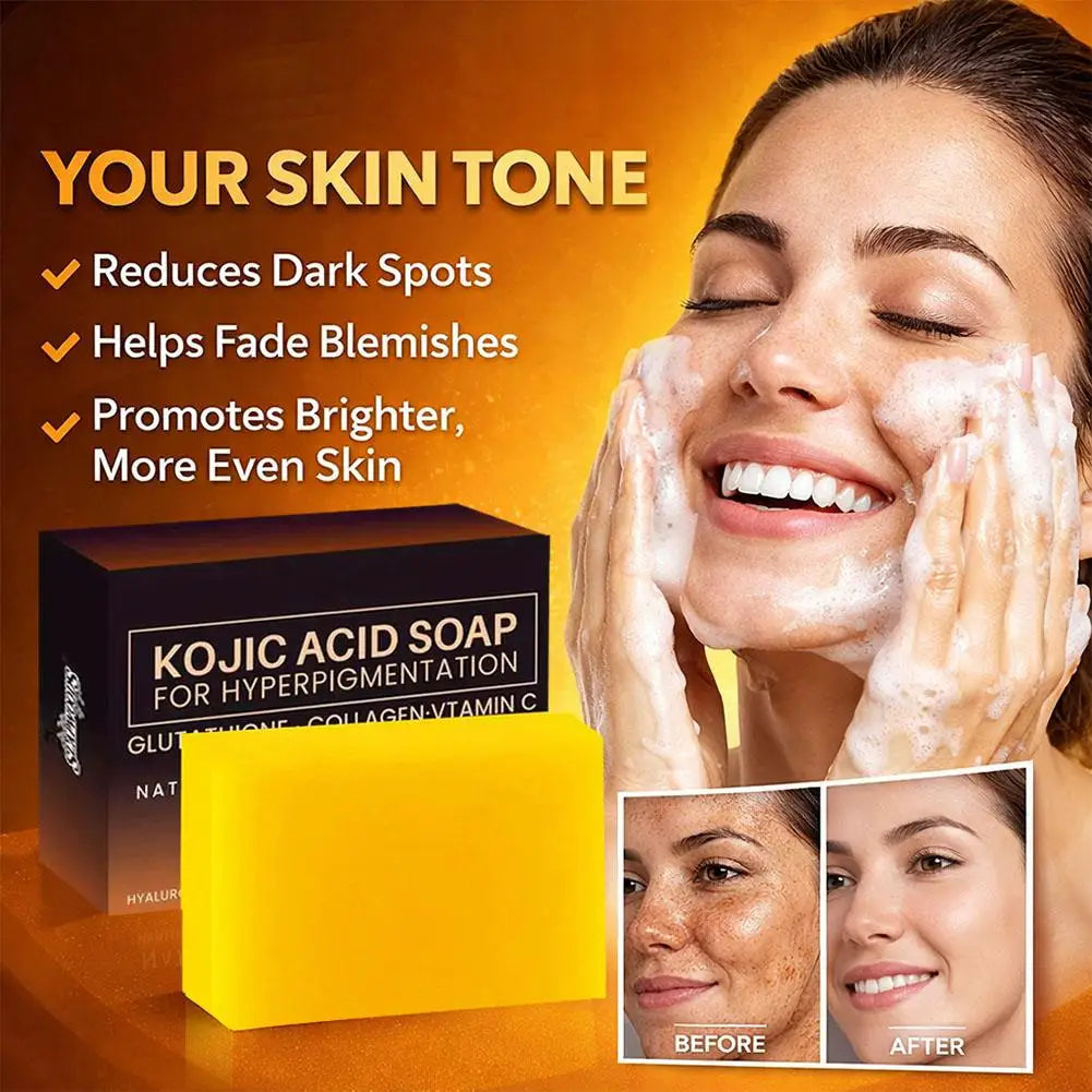1/2Pack Kojic Acid Soap Handmade Soap Bar with Vitamin C, Retinol & Collagen, Skin Care Cleansing Dark Spot for Body & Face Wash Oasis Select