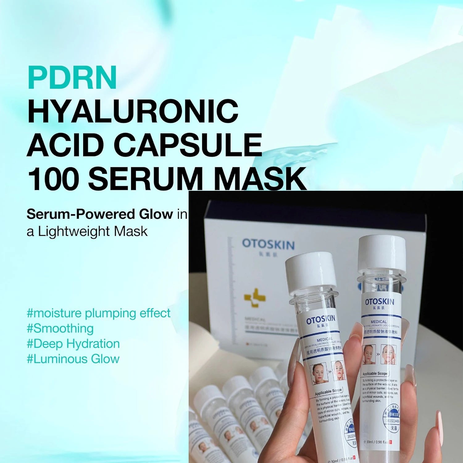 Hyaluronic Acid Face Mask – Hydrating, Pore-Refining & Brightening