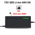 36V 48V 60V 72V Charger 2A 3A 5A 10S 13S 16S 20S Lithium-ion Battery Pack 42V 54.6V 67.2V 84V Electric Bike Scooter Intelligent Oasis Select DC 72V-84V 20S EU