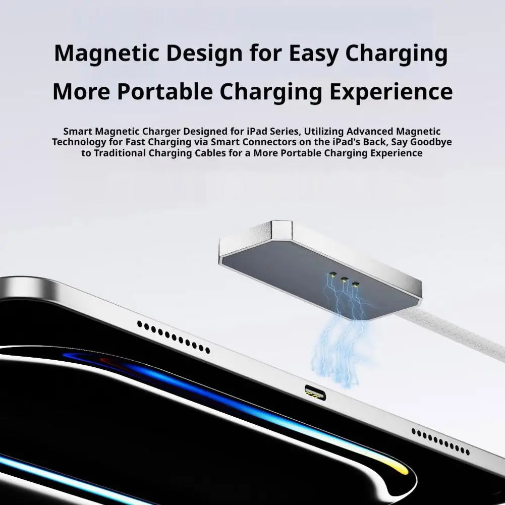 Magnetic 18W Fast Charger for iPad Pro & Air – USB-C Cable