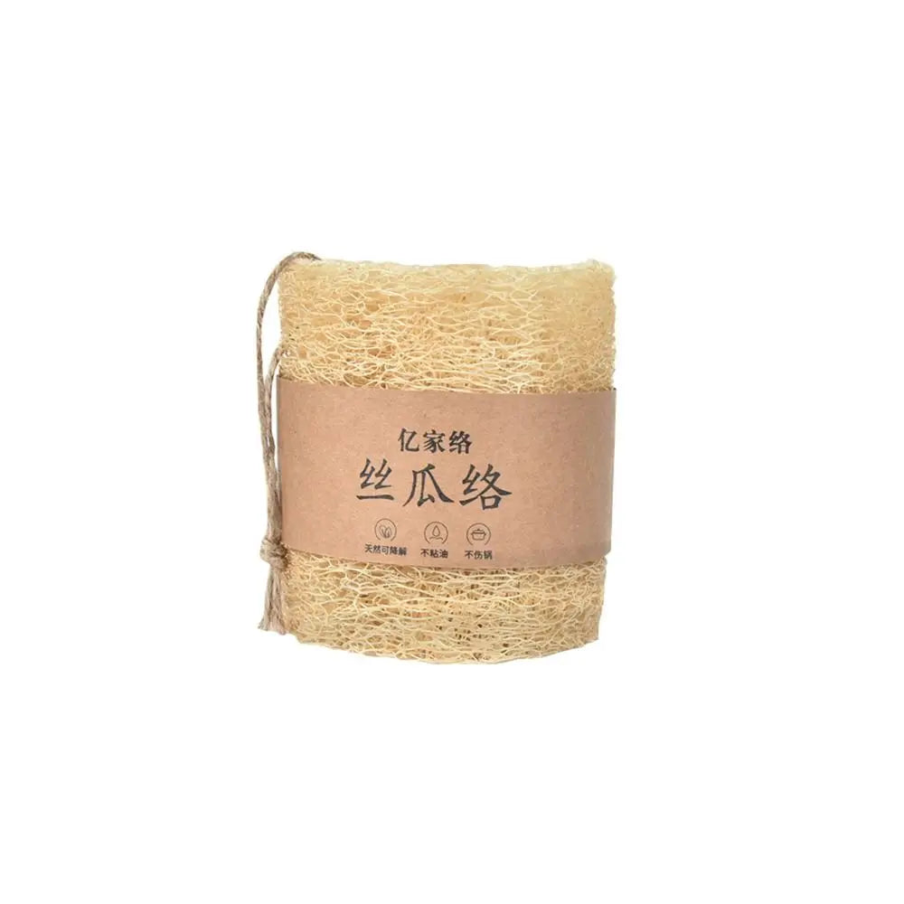 New Natural Loofah Dishwashing Brush Double-sided Easy To Clean Dishwashing Cloth Quick Drying Nonstick Loofah Cleaning Brush Oasis Select Loofah segments