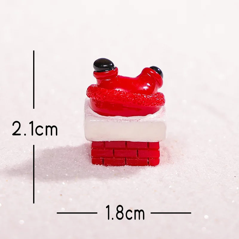 Mini Santa Claus Resin Ornament | Christmas Snow Décor