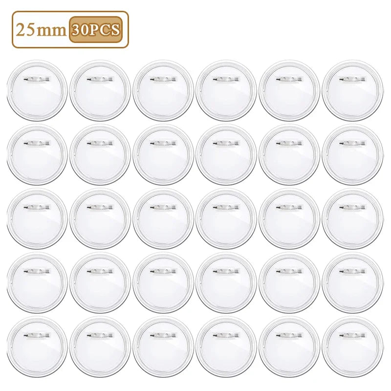 Badge Making Kit Round DIY Pin Button Supplies for Custom Name Tags Brooches Cosplay Party Craft Halloween Gift Christmas Gift Oasis Select 25mm-30PCS