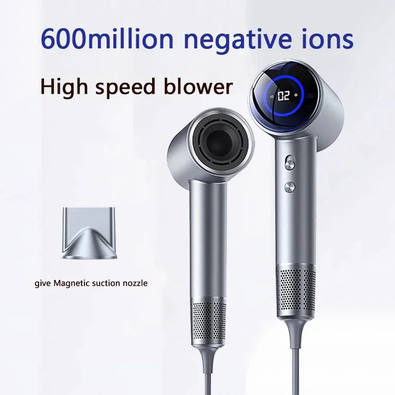Hairdryer New high speed anion high speed hair dryer Hair LED display hair dryer with nozzle 110V 220V 1600W high power Oasis Select