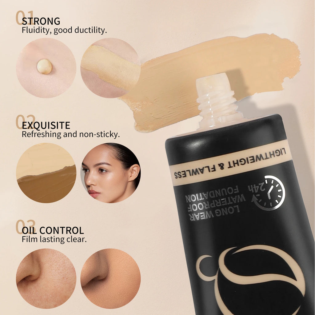 Ocheal 60g Full Coverage Foundation Cream Bronze Long Lasting Face Care Matte Sheer Liquid Concealer Contouring Makeup Cosmetics Oasis Select