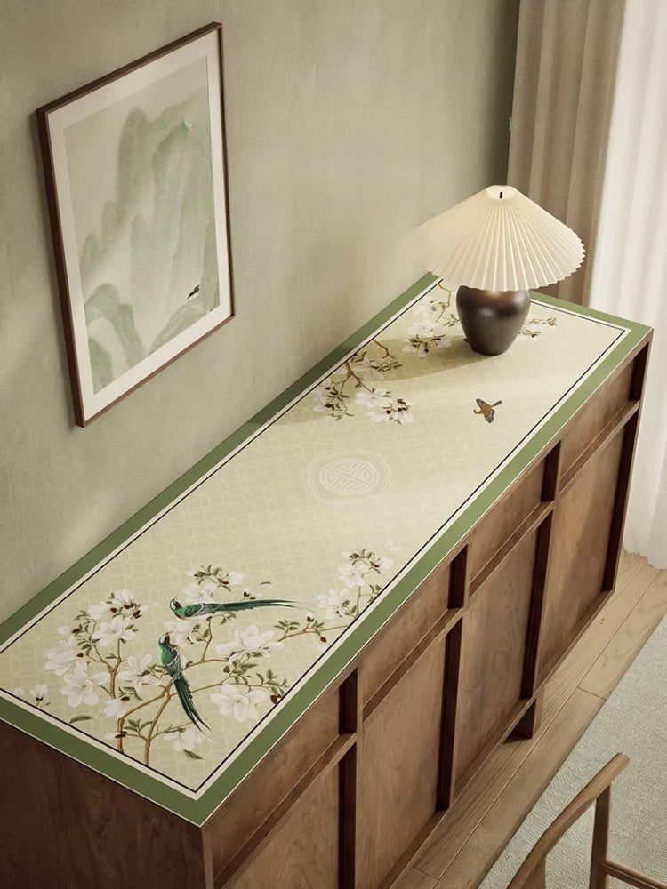 Chinese Side Cabinet Table Mat Waterproof Non-slip Porch Side Cabinet Washless and Easy To Care Non-slip Table Mat Oasis Select